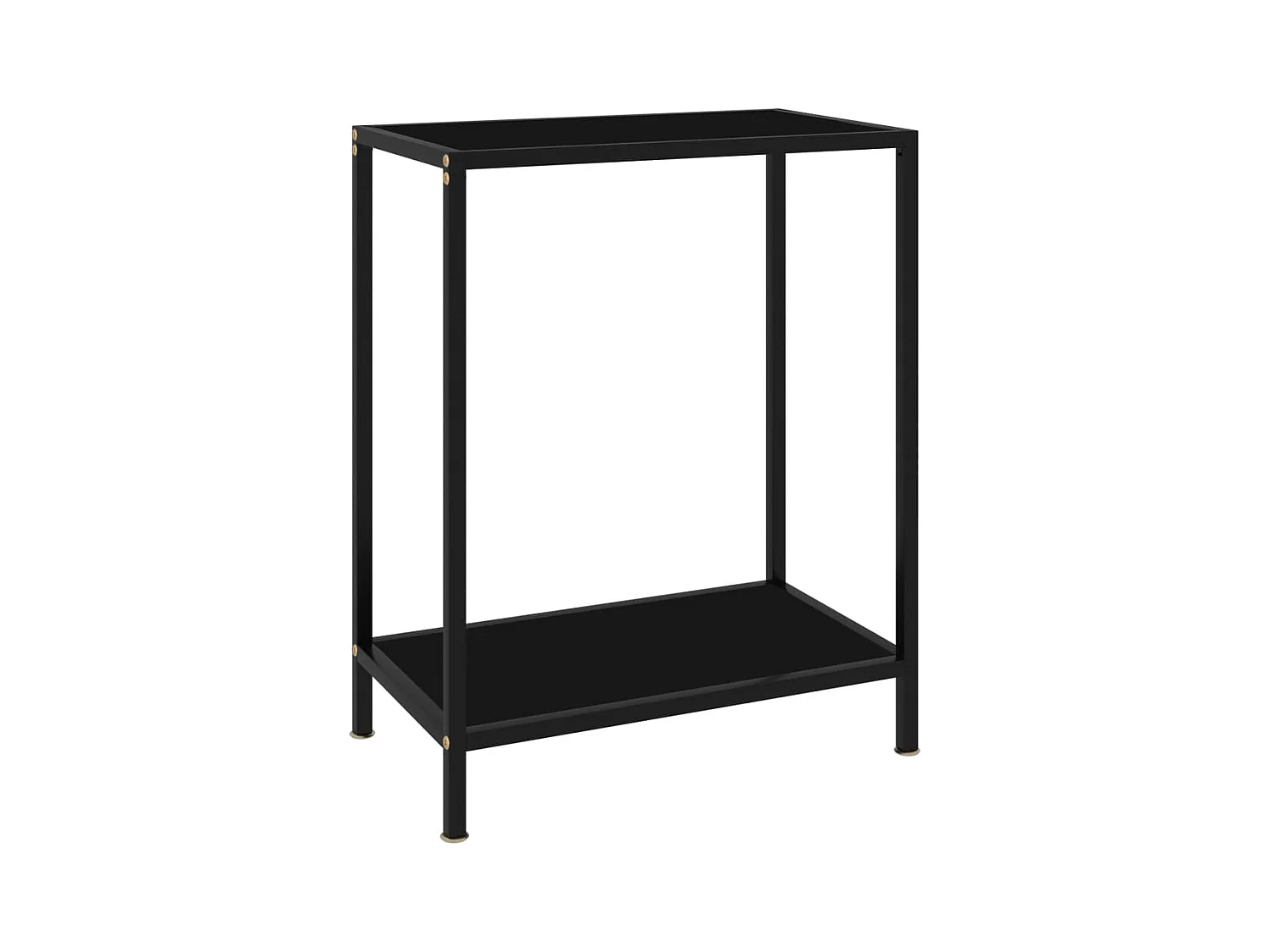 Table console Noir 60x35x75 cm Verre trempé