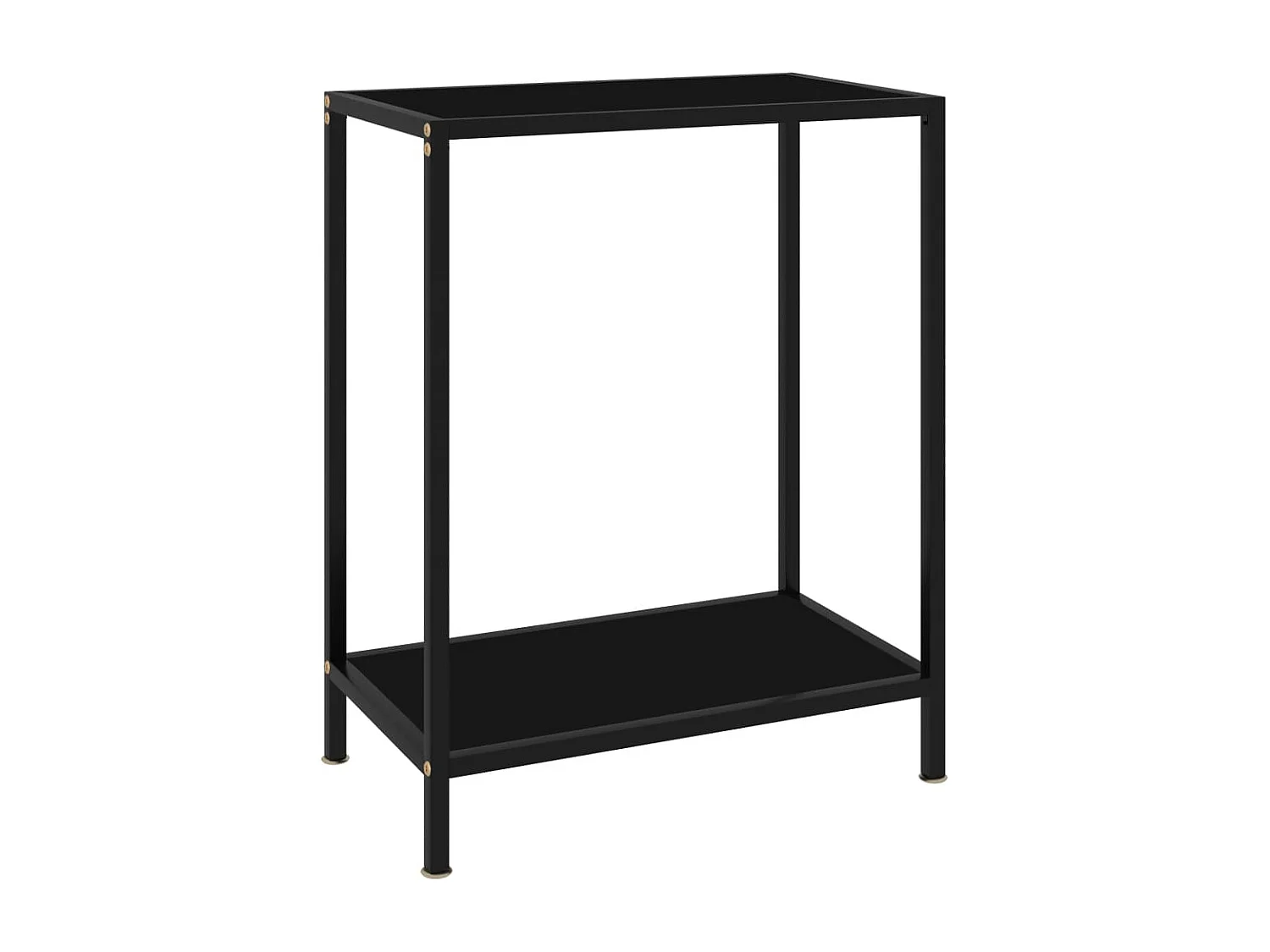 Mesa de consola negro vidrio templado 60x35x75 cm