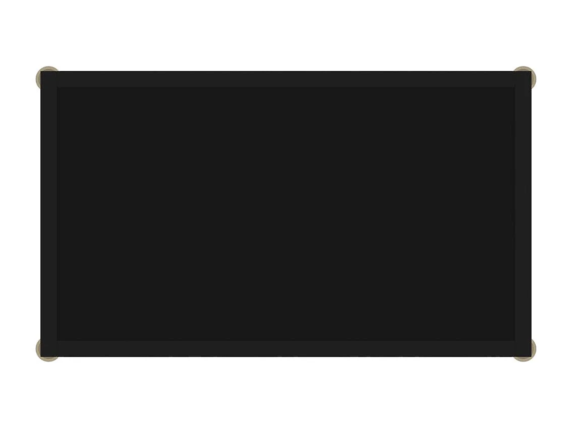 Mesa de consola negro vidrio templado 60x35x75 cm