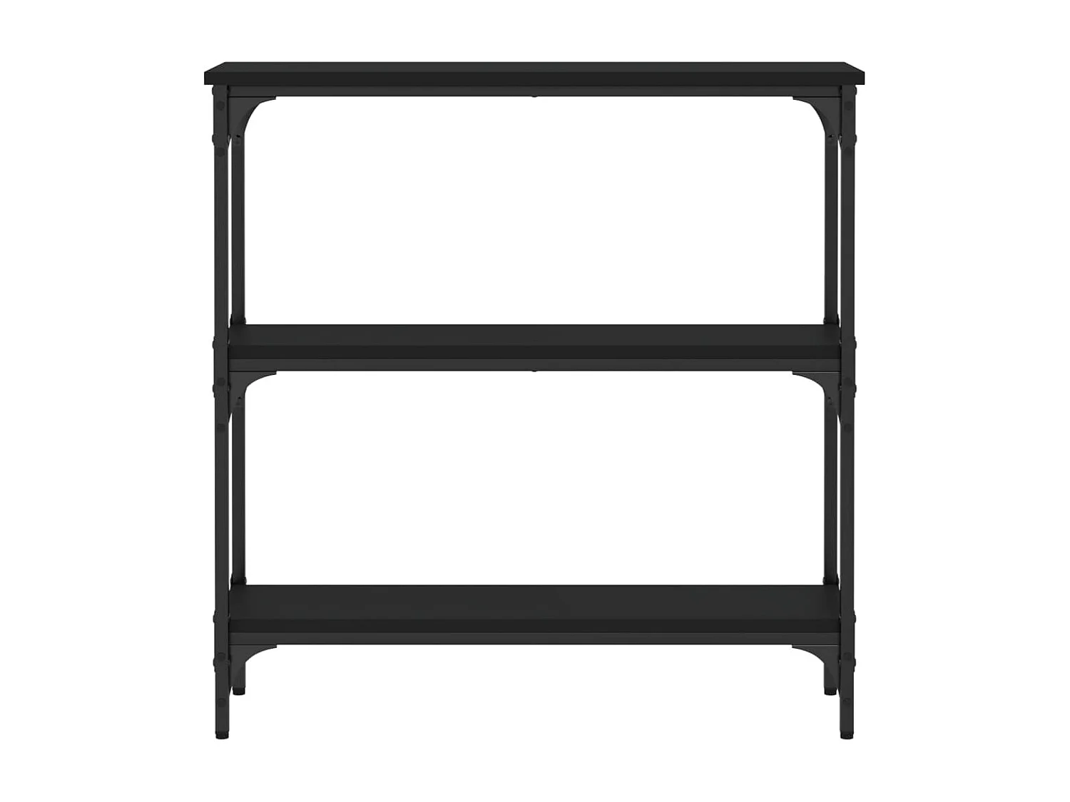 Table console noir 75x22,5x75 cm bois d'ingénierie