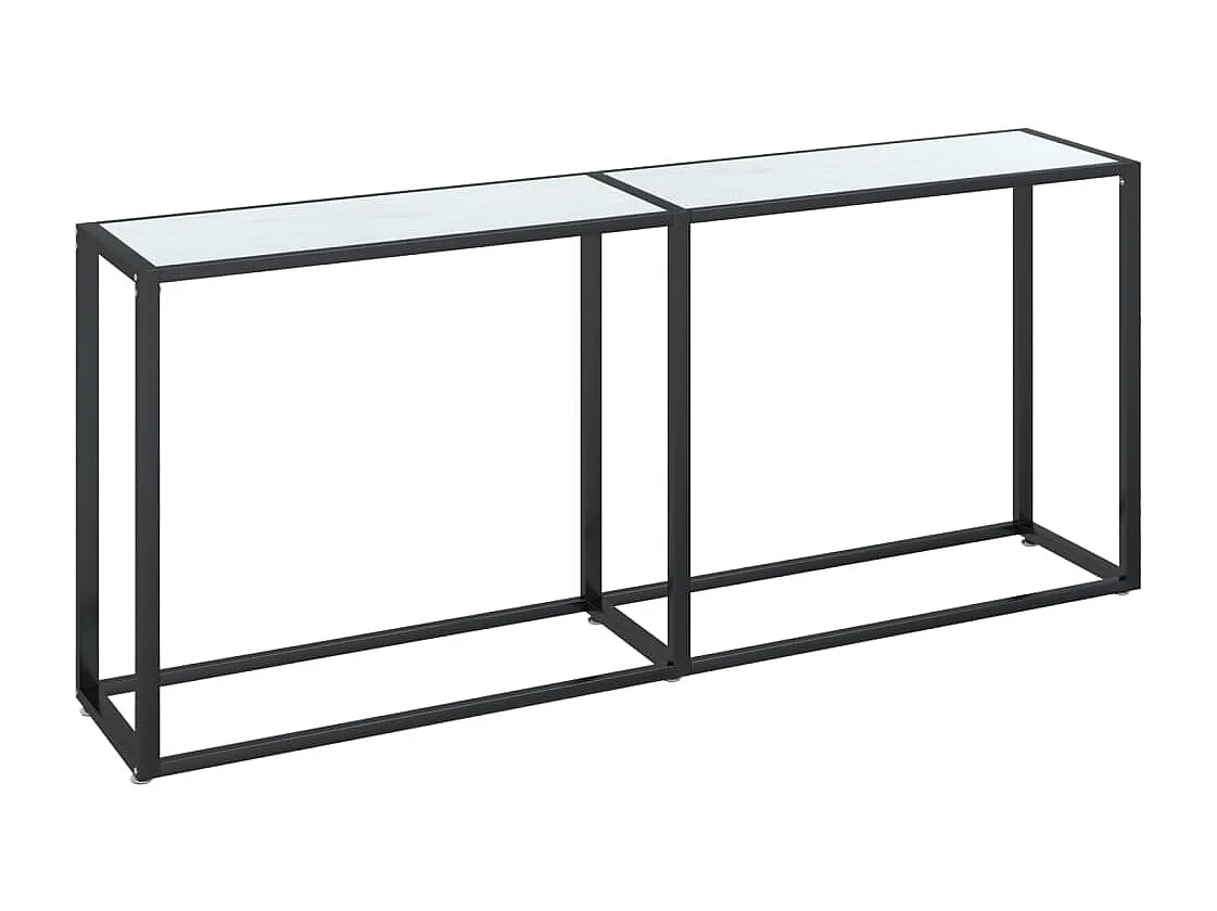Wandtafel 180x35x75,5 cm gehard glas witmarmerkleurig