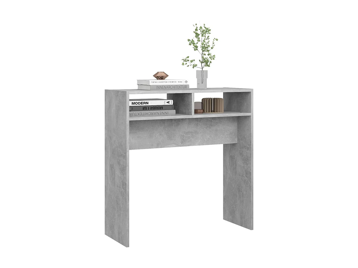 Wandtafel 78x30x80 cm bewerkt hout betongrijs