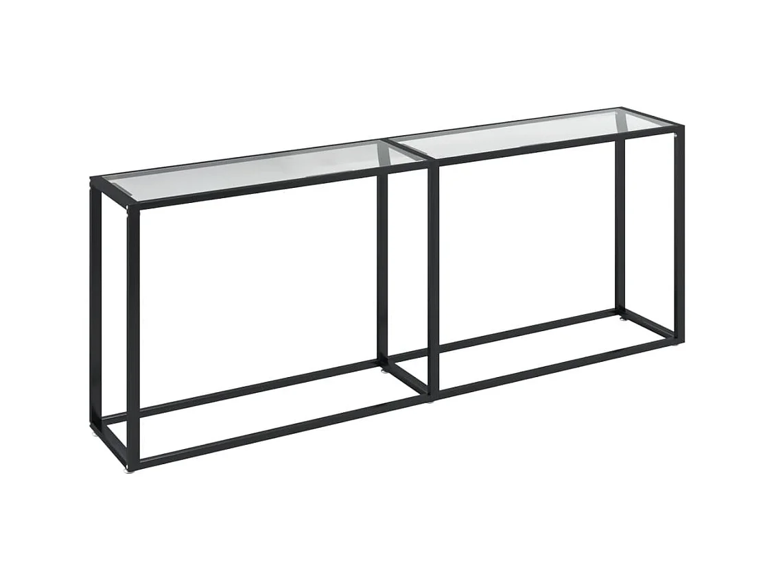 Table console Transparent 200x35x75,5 cm Verre trempé