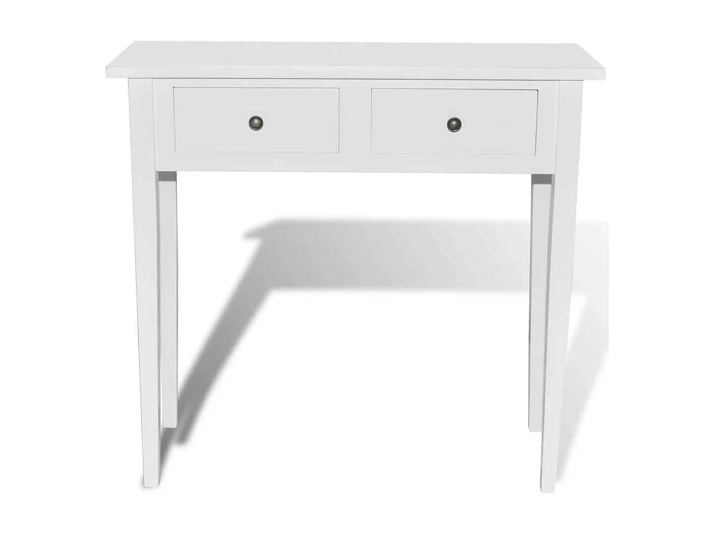 Table de console et coiffeuse avec 2 tiroirs Blanc