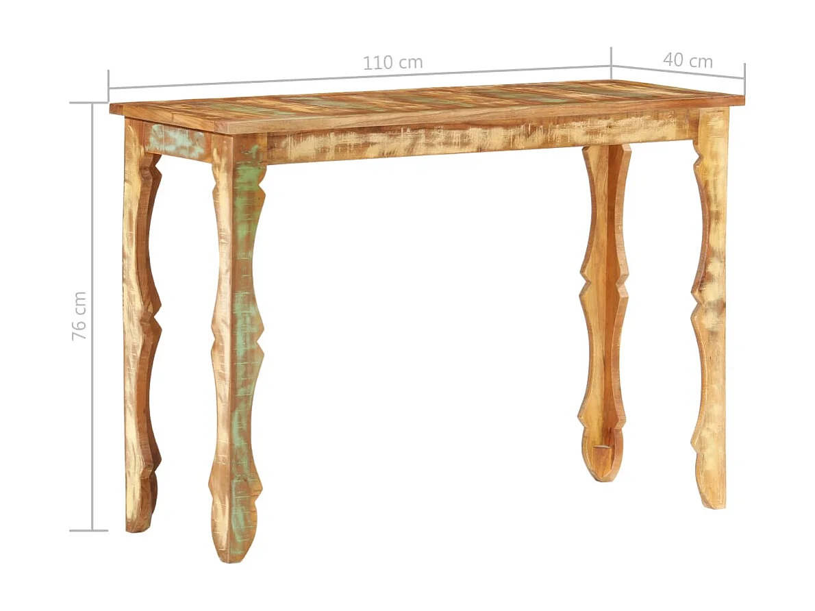 Table console 110x40x76 cm Bois de récupération massif