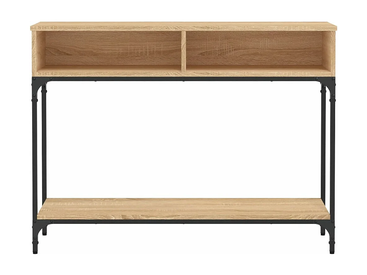 Table console chêne sonoma 100x30,5x75 cm bois d'ingénierie