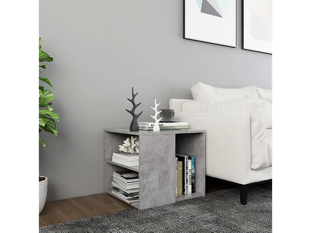 Table d'appoint Gris béton 50x50x45 cm Aggloméré