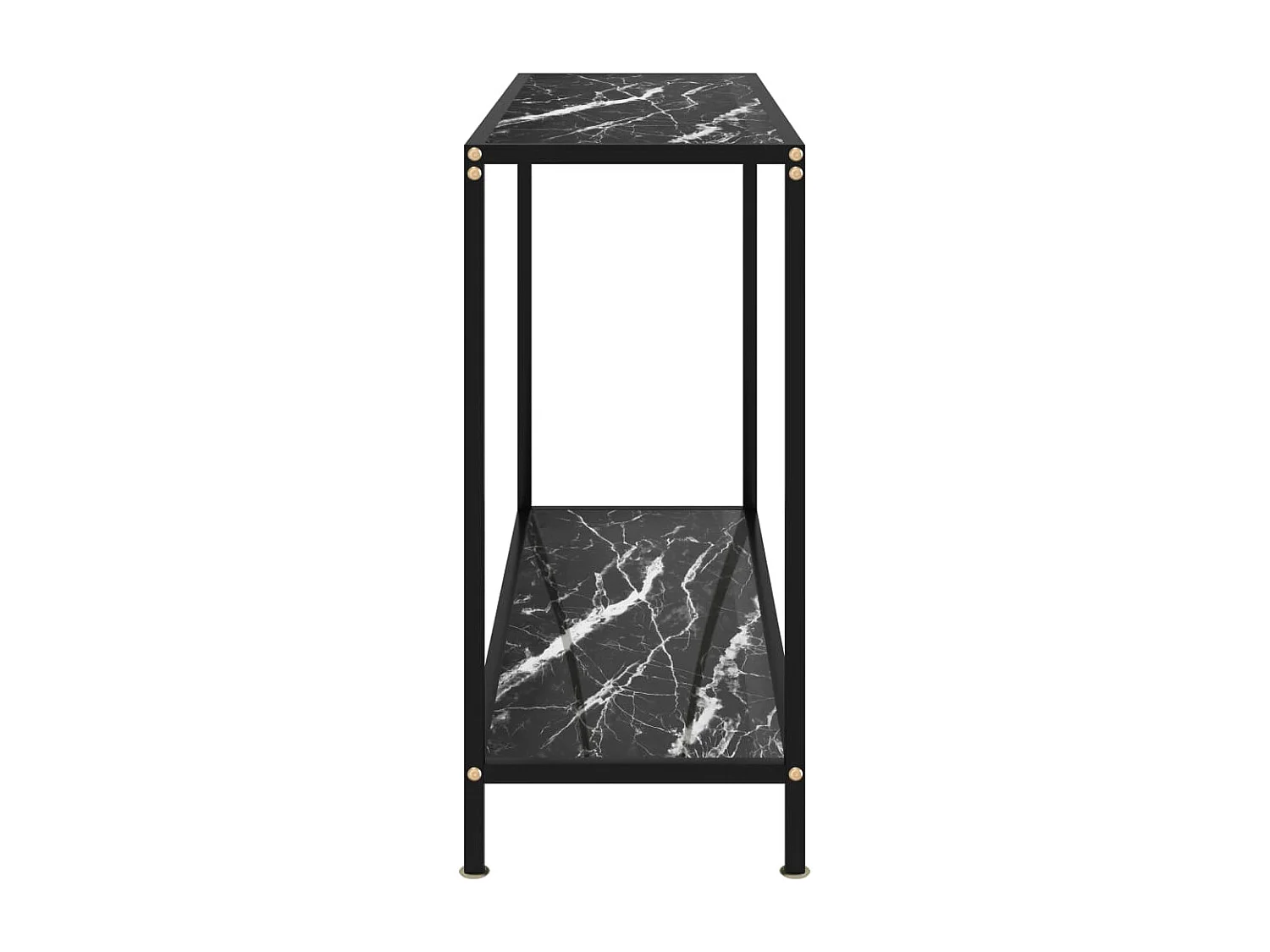 Table console Noir 100x35x75 cm Verre trempé