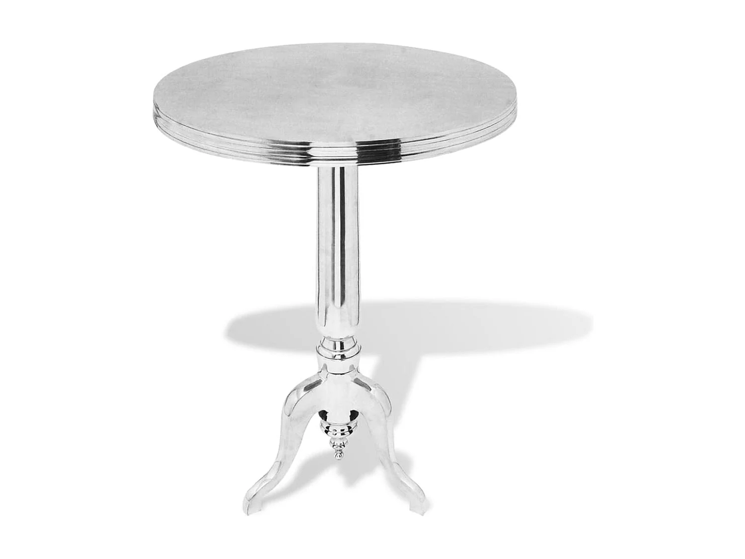 Table auxiliaire ronde Aluminium Argenté