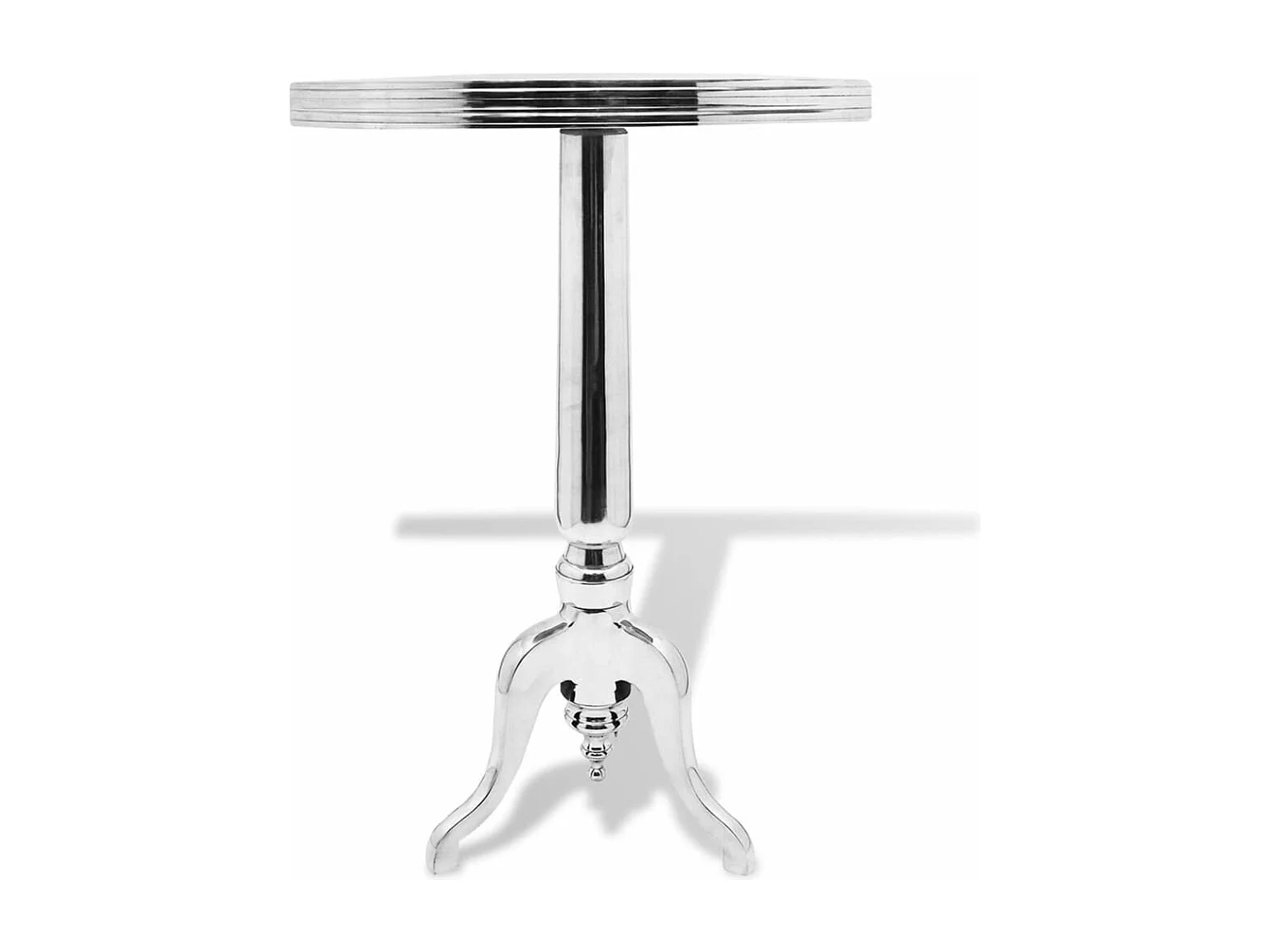 Table auxiliaire ronde Aluminium Argenté