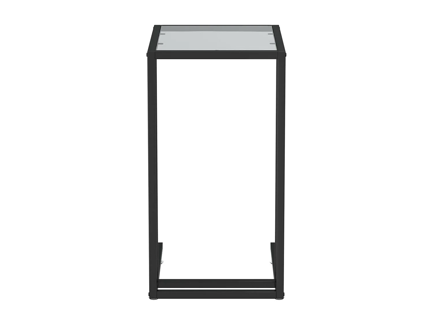 Table d'appoint pour ordinateur Noir 50x35x65 cm Verre trempé