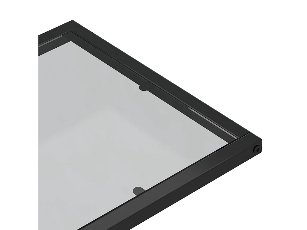 Table d'appoint pour ordinateur Noir 50x35x65 cm Verre trempé