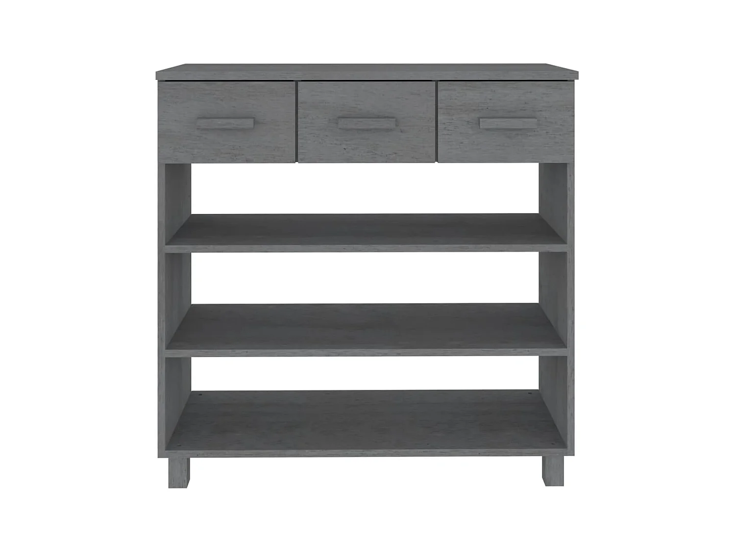 Table console HAMAR Gris foncé 90x35x90 cm Bois massif de pin