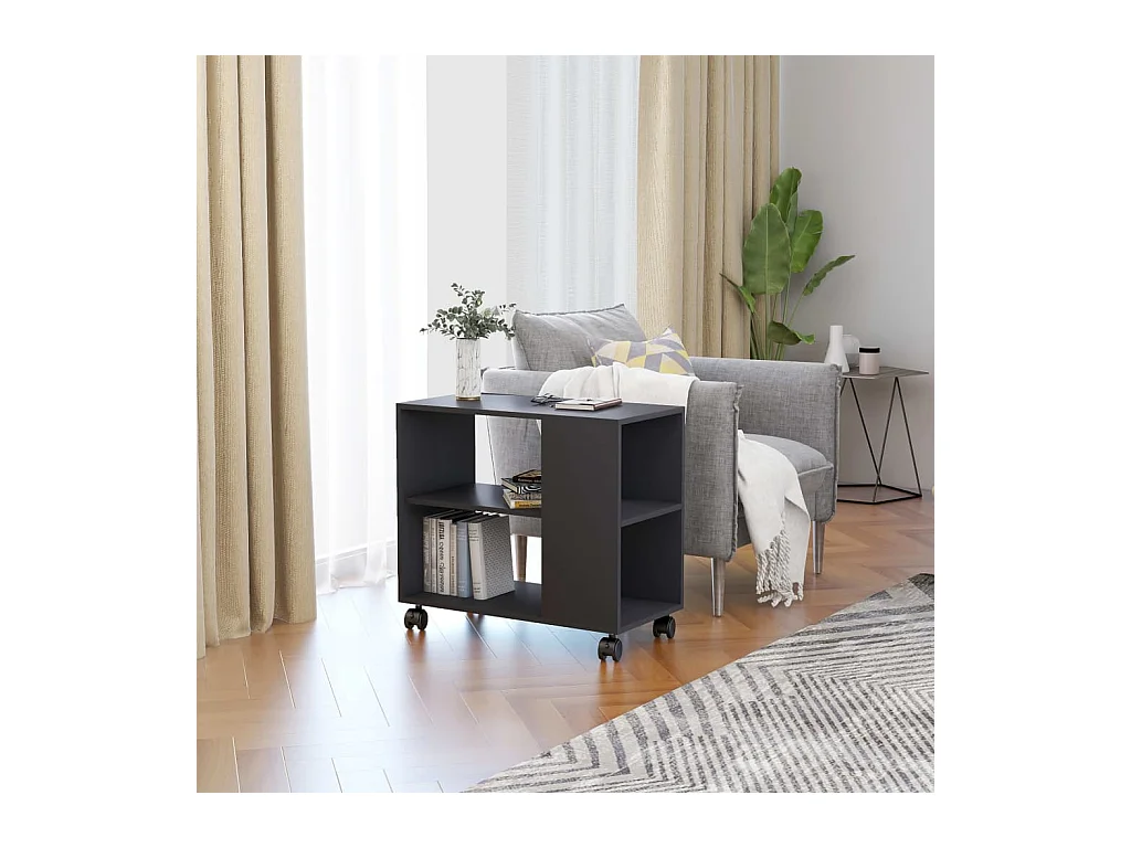 Table d'appoint Gris 70x35x55 cm Bois d'ingénierie