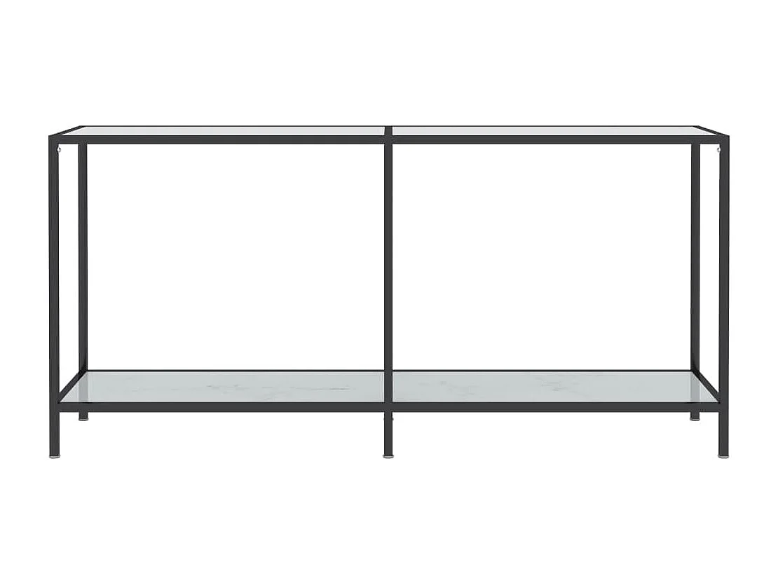 Table console Blanc 160x35x75,5 cm Verre trempé