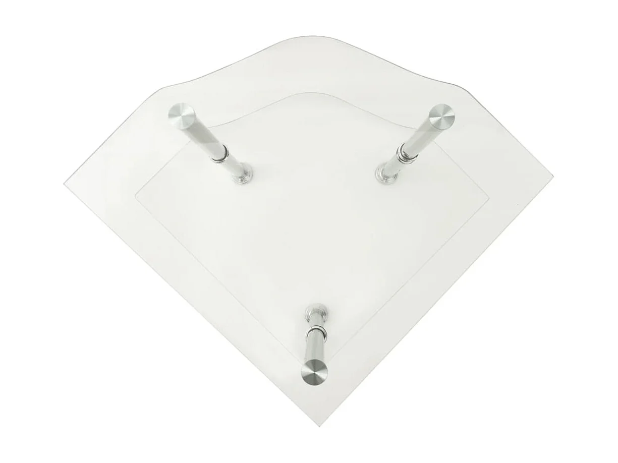 Table d'appoint 2 niveaux Transparent 38x38x50 cm Verre trempé