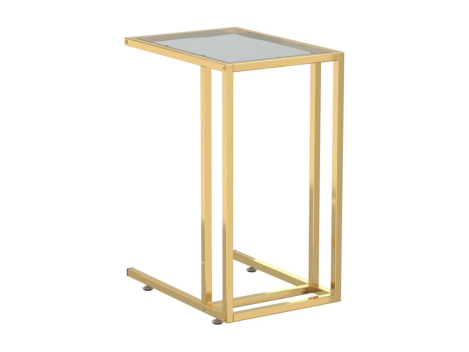 Table d'appoint pour ordinateur Noir 50x35x65 cm Verre trempé