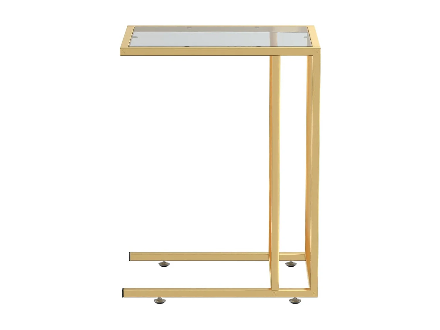 Table d'appoint pour ordinateur Noir 50x35x65 cm Verre trempé