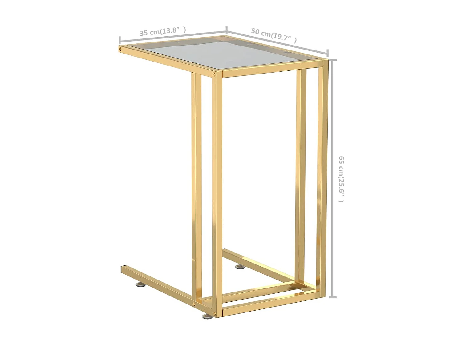 Table d'appoint pour ordinateur Noir 50x35x65 cm Verre trempé