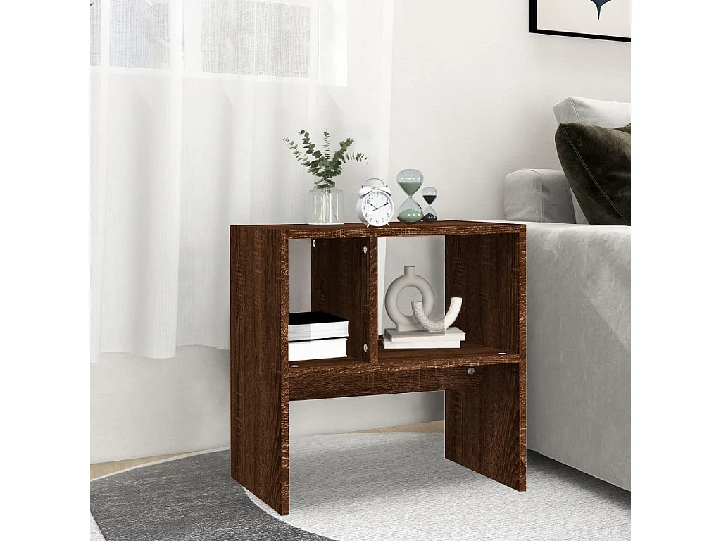 Table d'appoint Chêne marron 50x30x50 cm Bois d'ingénierie