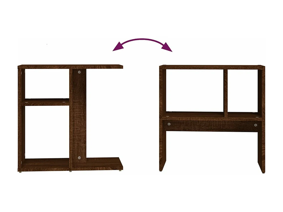 Table d'appoint Chêne marron 50x30x50 cm Bois d'ingénierie