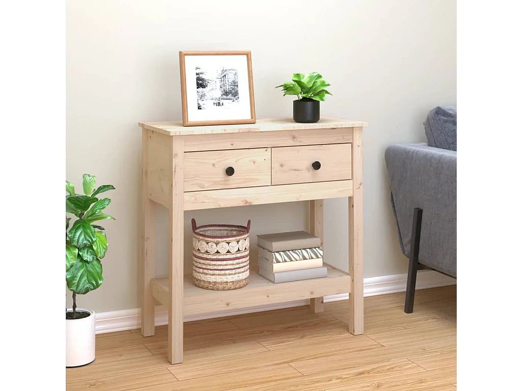 Table console 75x35x75 cm Bois massif de pin