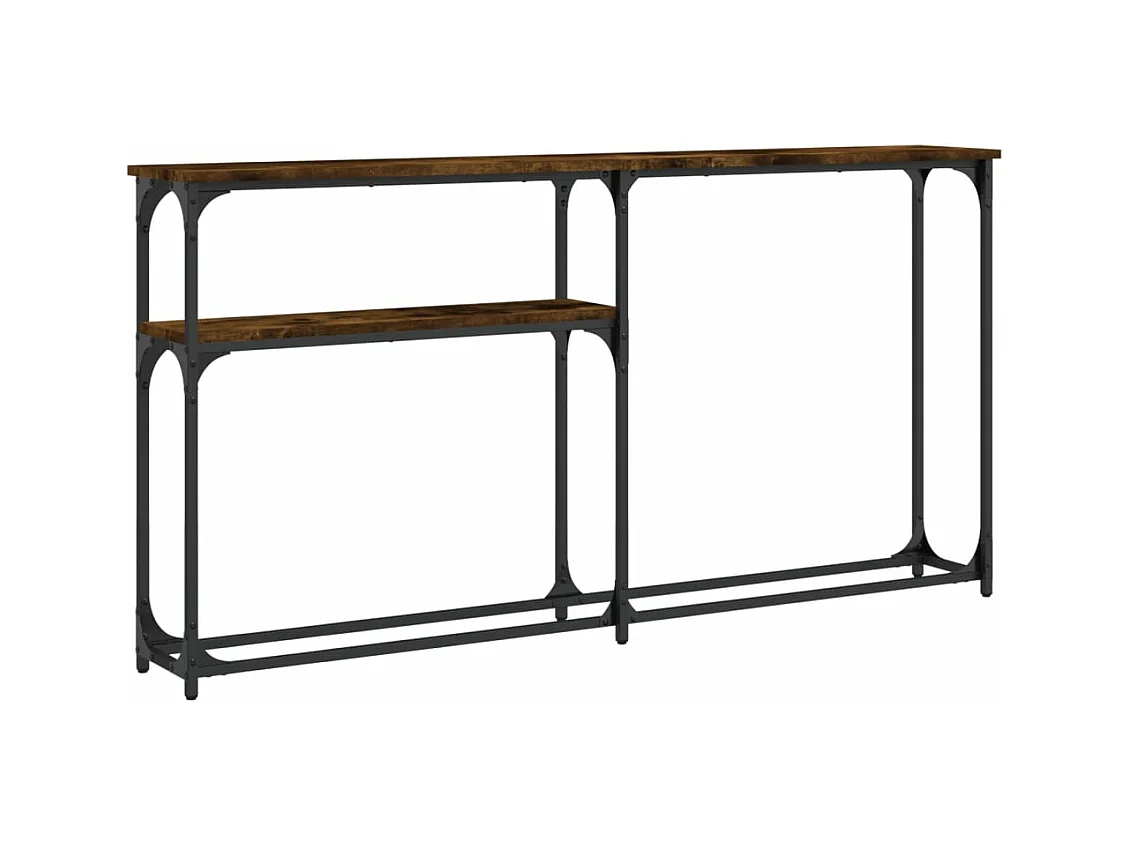 Mesa consola 145x22,5x75cm derivados de madeira carvalho fumado