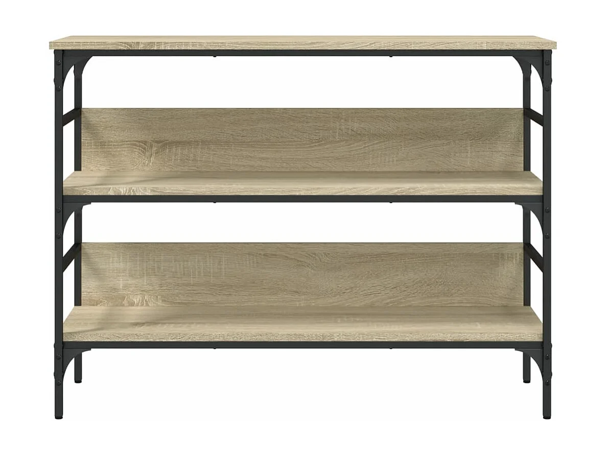 Table console chêne sonoma 100x32x75 cm bois d'ingénierie