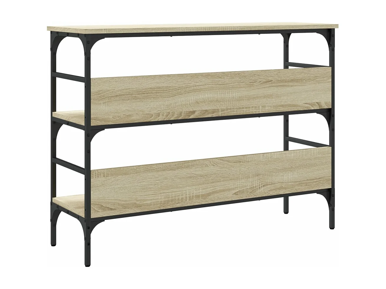 Table console chêne sonoma 100x32x75 cm bois d'ingénierie