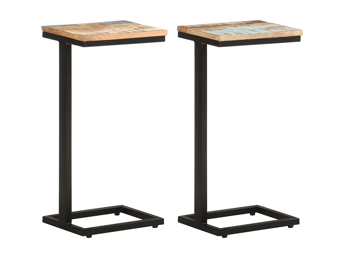 Tables d'appoint 2 pièces 31,5x24,5x64,5 cm Bois de récupération