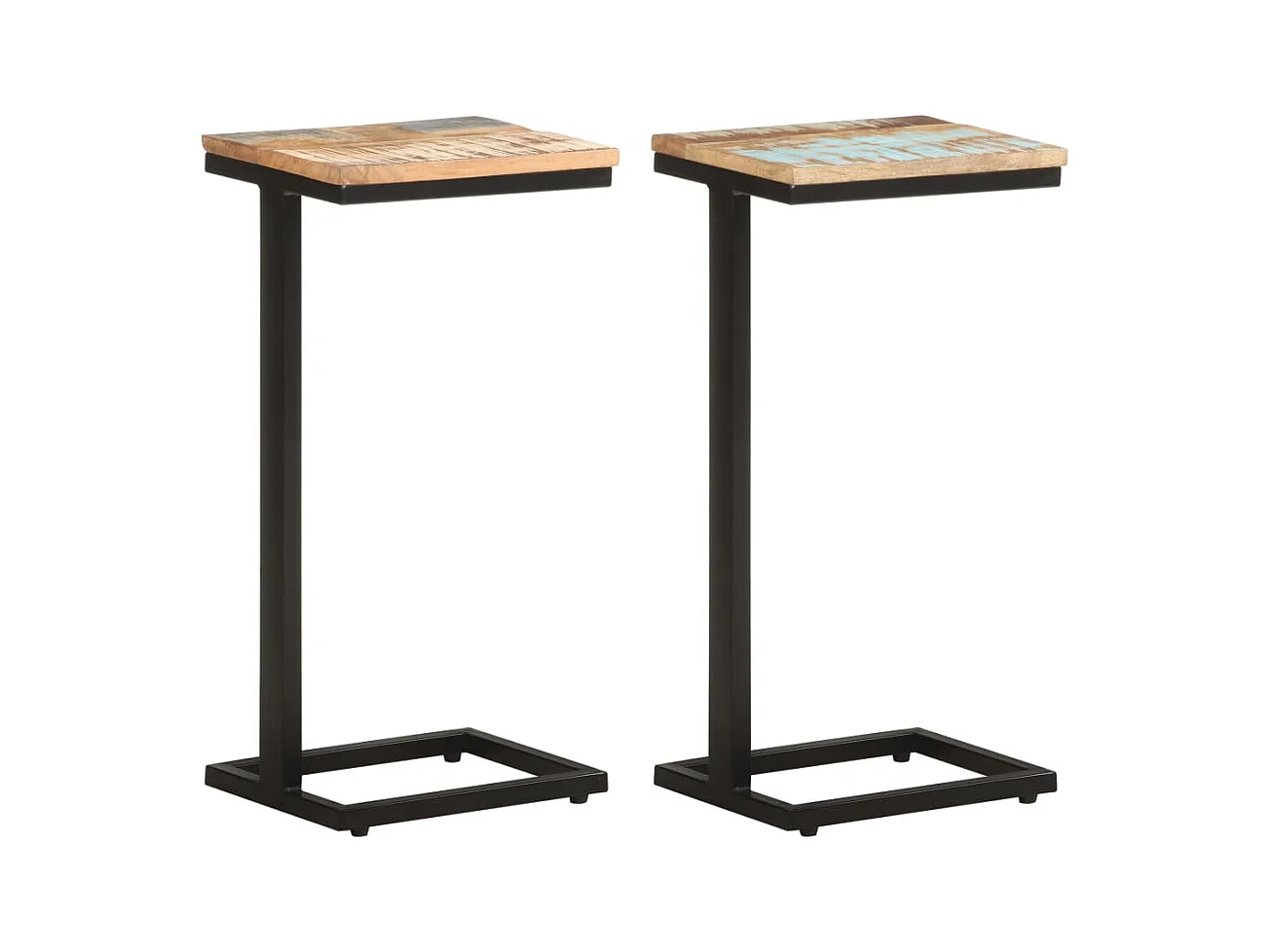 Tables d'appoint 2 pièces 31,5x24,5x64,5 cm Bois de récupération