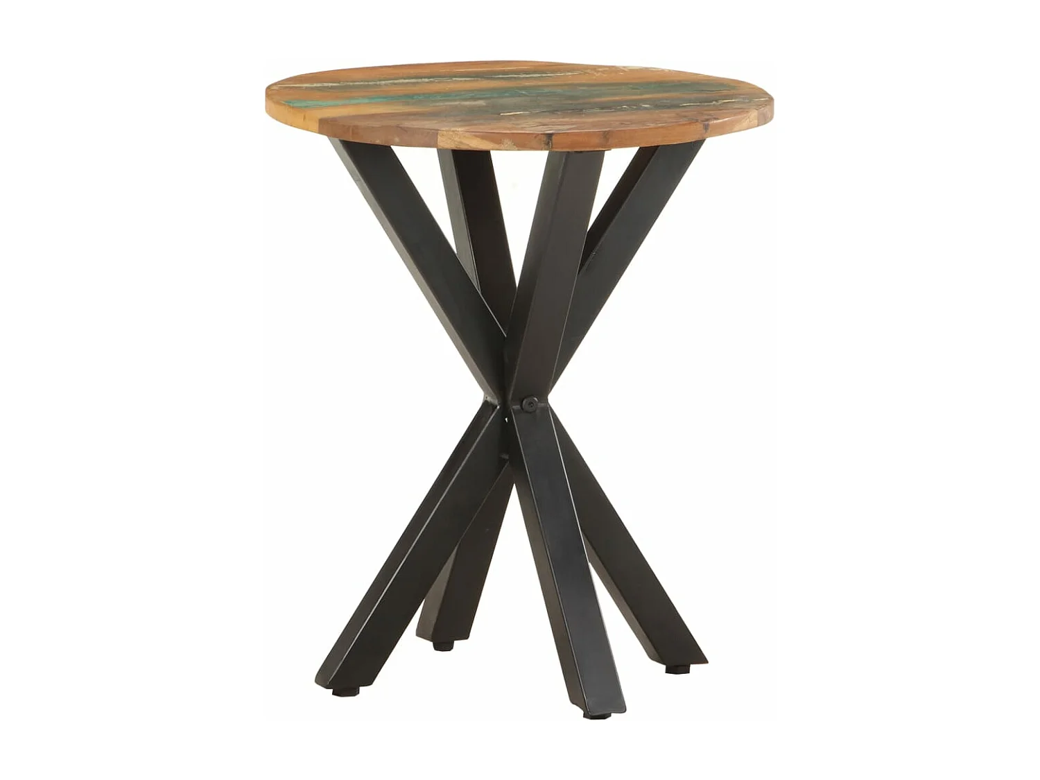 Mesa de apoio 48x48x56 cm madeira recuperada maciça