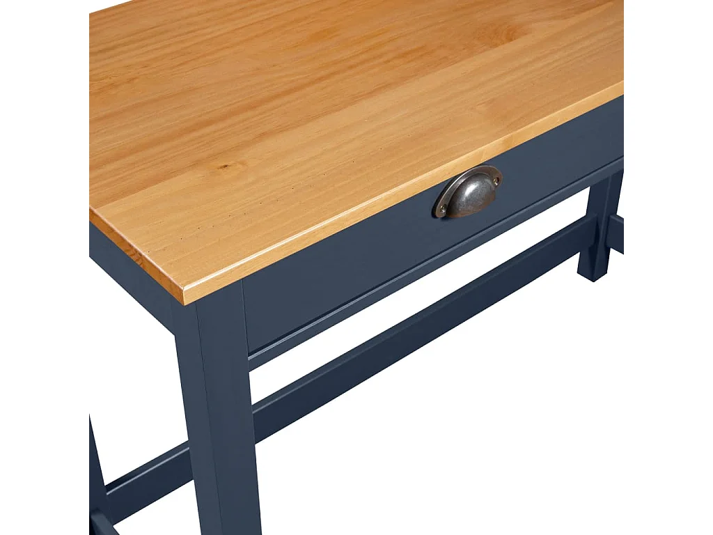 Mesa consola Hill c/ 2 gavetas 110x45x74cm pinho maciço cinza