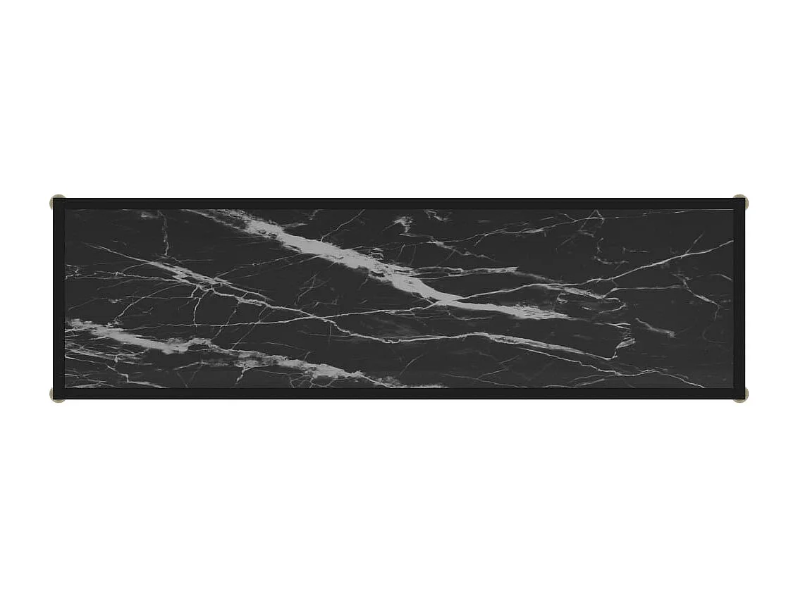 Mesa de consola negro vidrio templado 120x35x75 cm