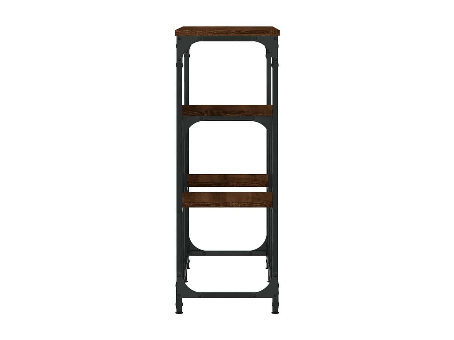 Table console chêne marron 89,5x28x76 cm bois d'ingénierie