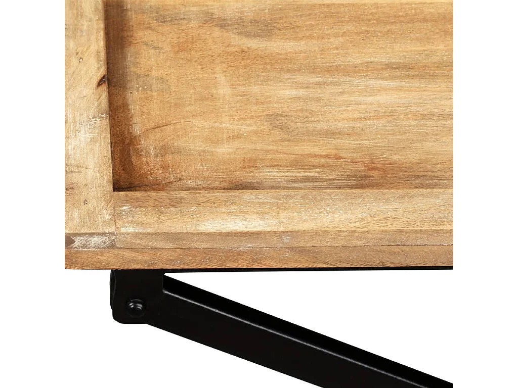 Mesa consola de madera de mango maciza 130x40x80 cm