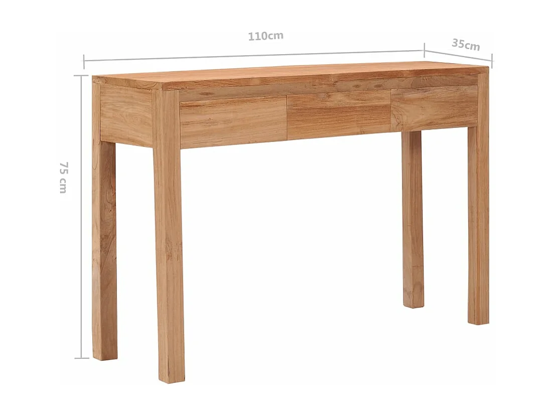 Table console 110x35x75 cm Bois de teck solide