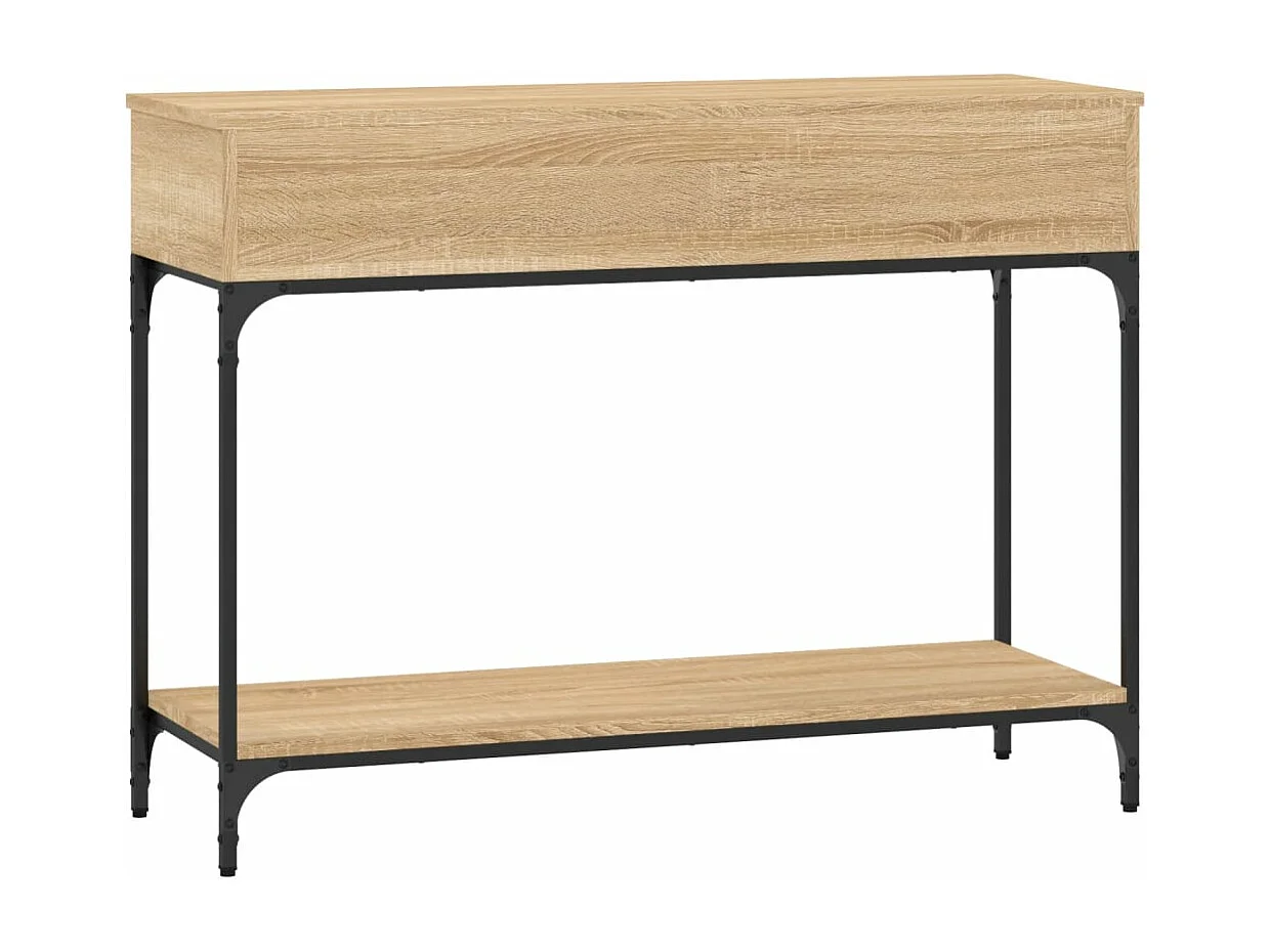 Table console chêne sonoma 100x34,5x75 cm bois d'ingénierie