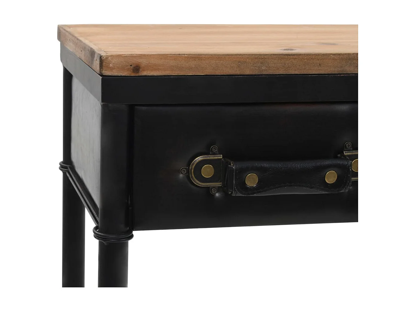 Table console MDF et bois de sapin 100 x 33,5 x 80 cm