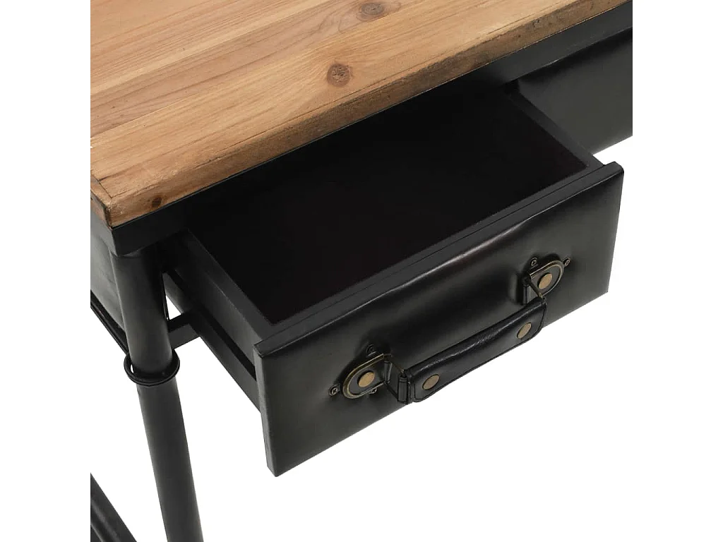 Table console MDF et bois de sapin 100 x 33,5 x 80 cm