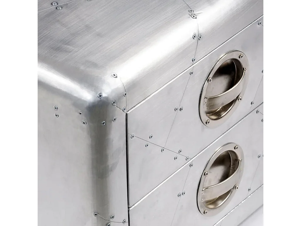 Table de coin avec 2 tiroirs vintage Style d'aviation