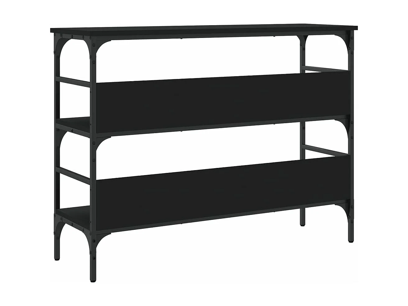 Table console noir 100x32x75 cm bois d'ingénierie