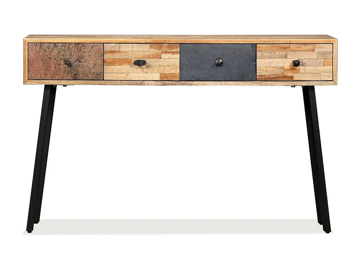 Table console Teck massif de récupération 120 x 30 x 76 cm