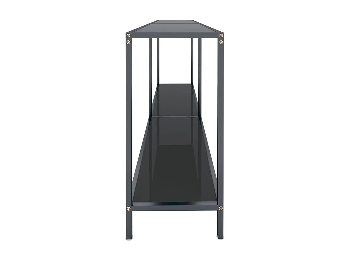 Table console Noir 160x35x75,5 cm Verre trempé