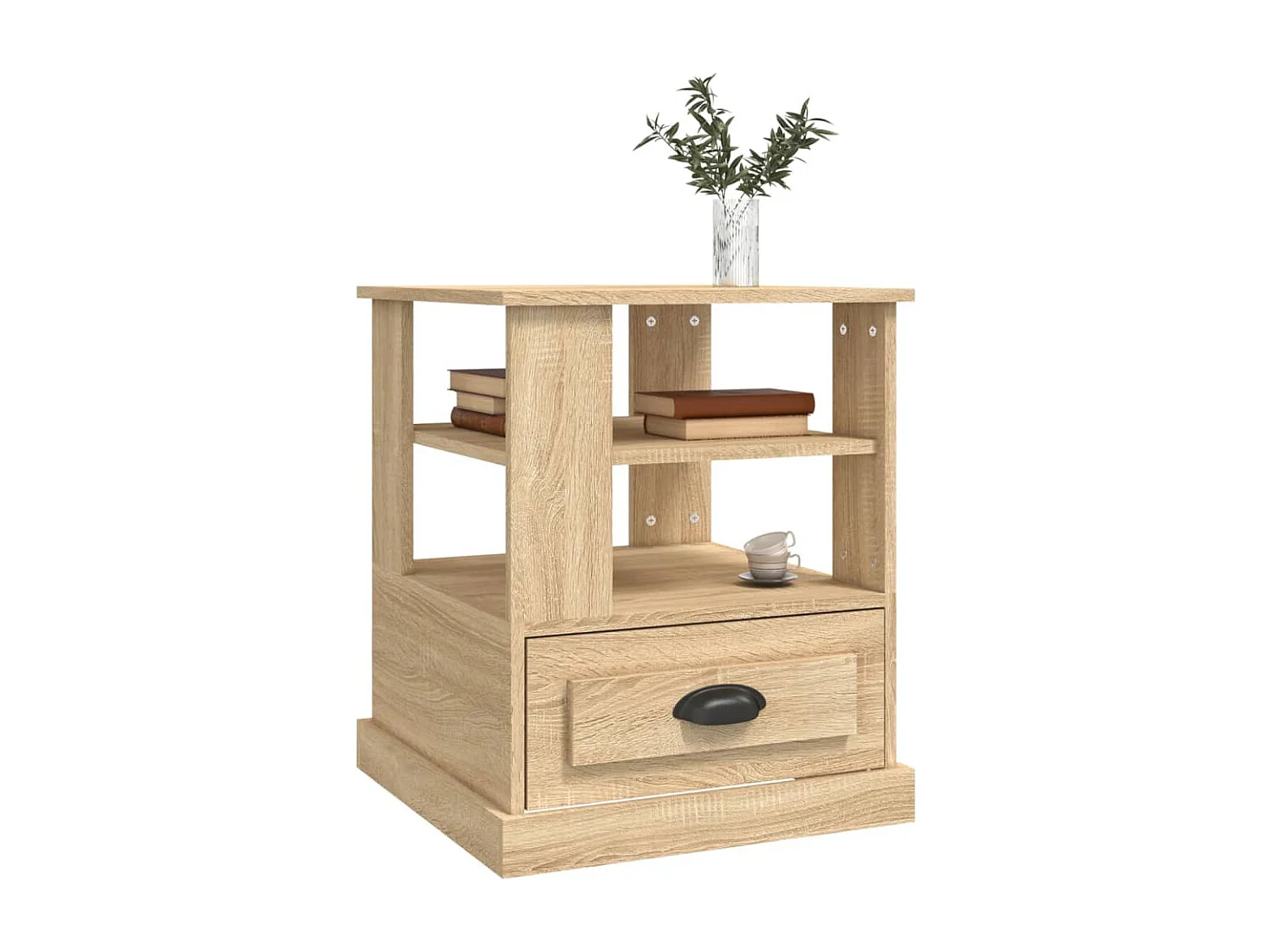 Table d'appoint chêne sonoma 50x50x60 cm bois d'ingénierie