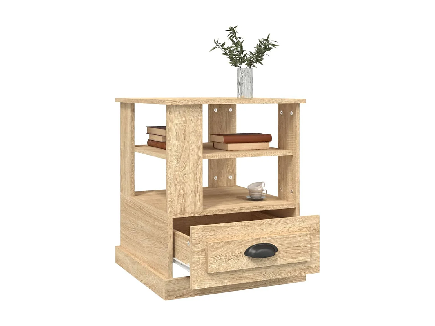 Table d'appoint chêne sonoma 50x50x60 cm bois d'ingénierie