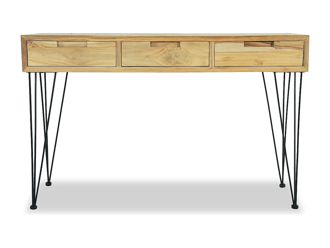 Table console 120 x 35 x 76 cm Teck massif