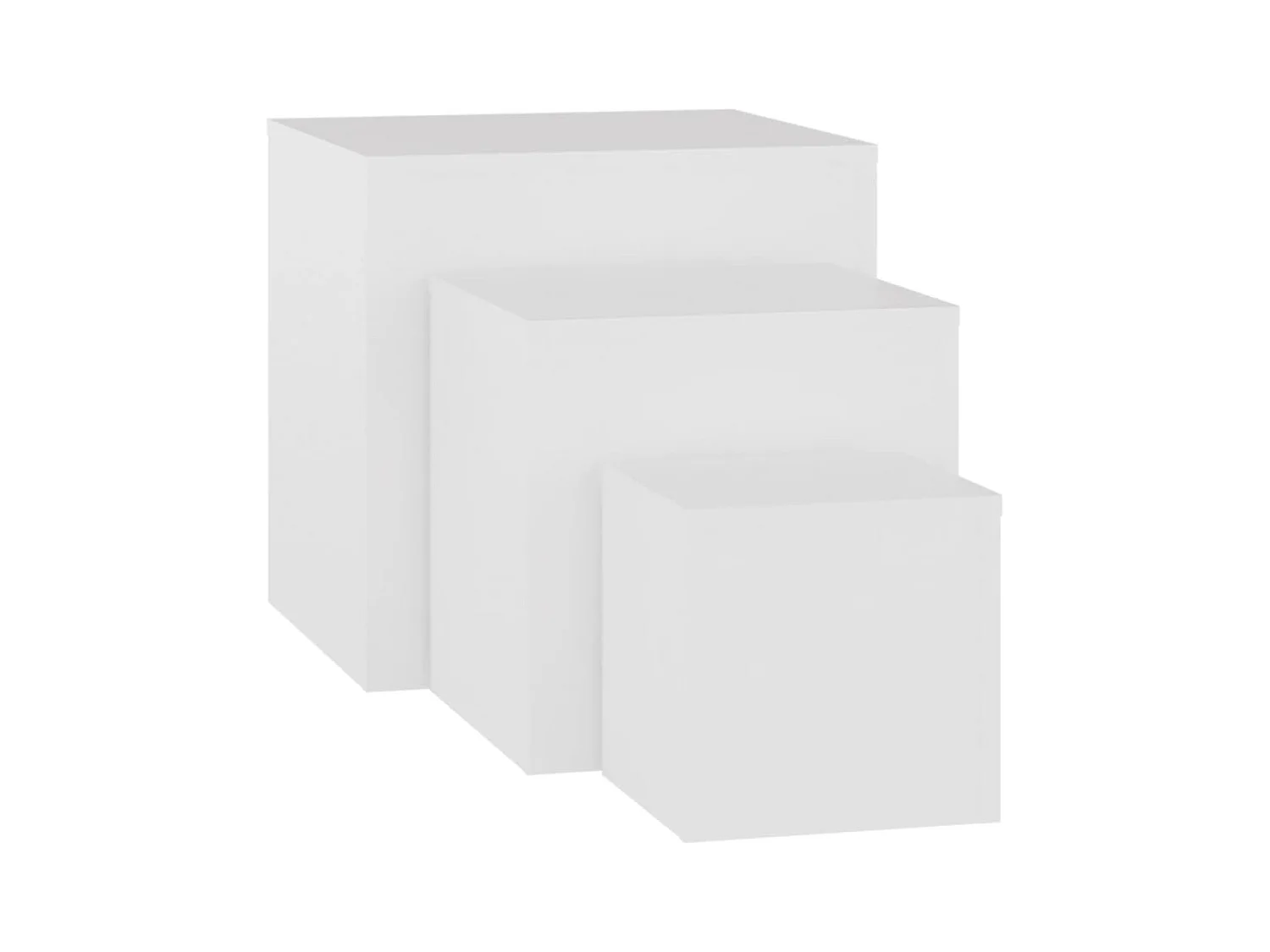 Tables d'appoint 3 pièces Blanc Aggloméré