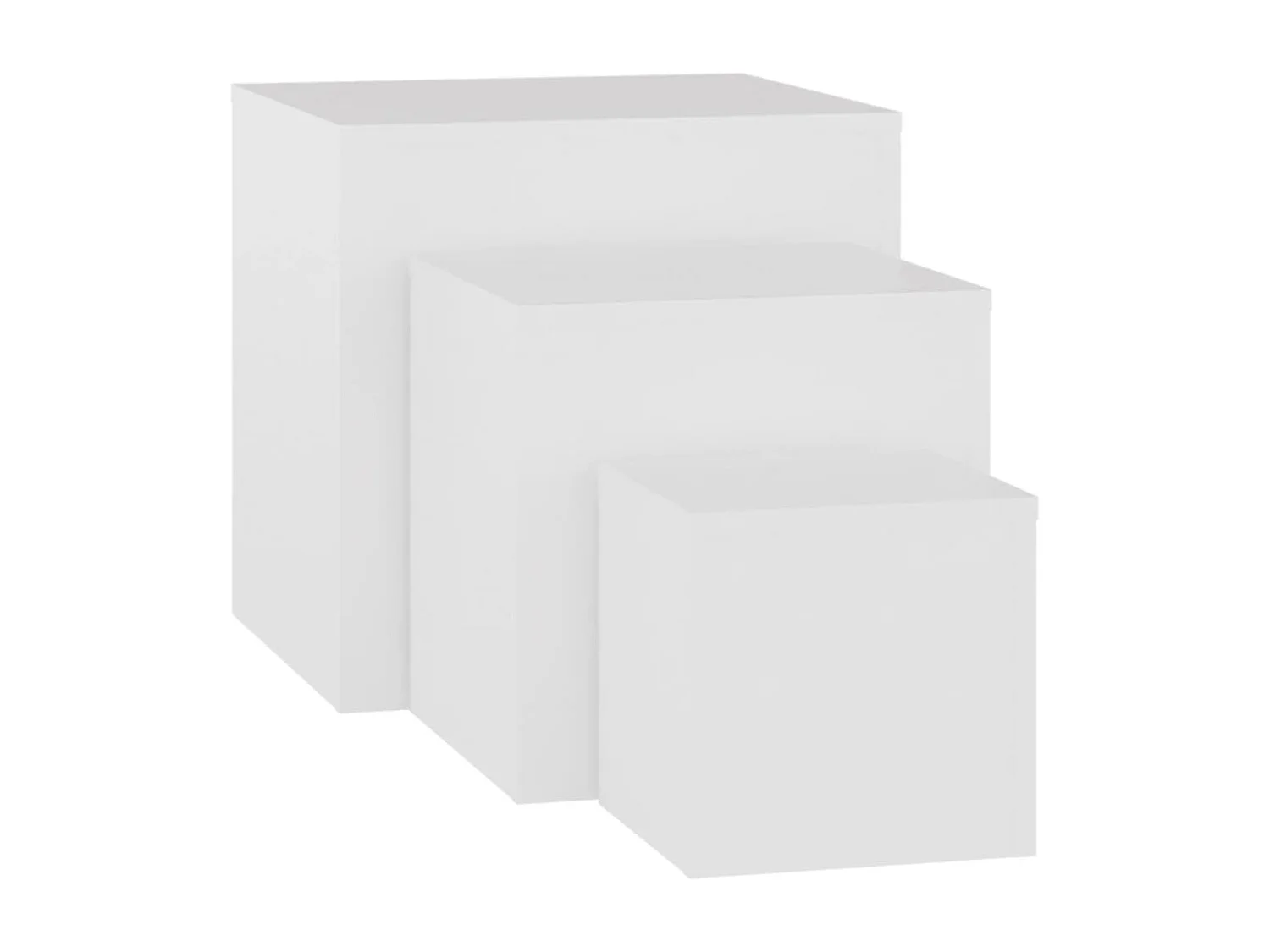 Tables d'appoint 3 pièces Blanc Aggloméré