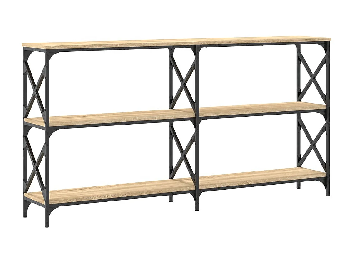 Table console chêne sonoma 156x28x80,5 cm bois d'ingénierie